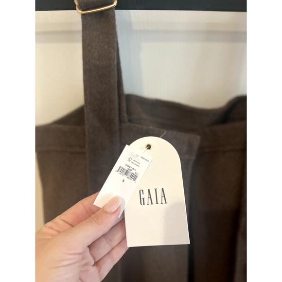 Cult Gaia X GAP Square Neckline Wool Mini Dress Brown Size 8 - Picture 10 of 13